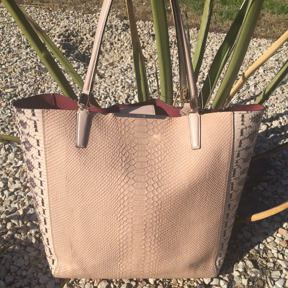 Coach Madison Python Embossed Bonded Tote Bag - image 4